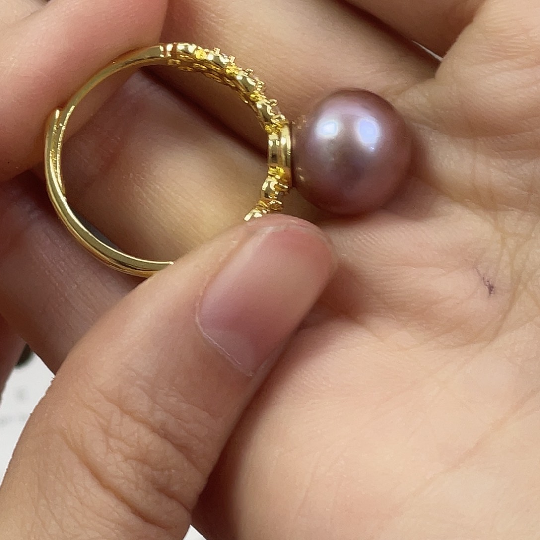 淡水珍珠耳饰银S925镶嵌