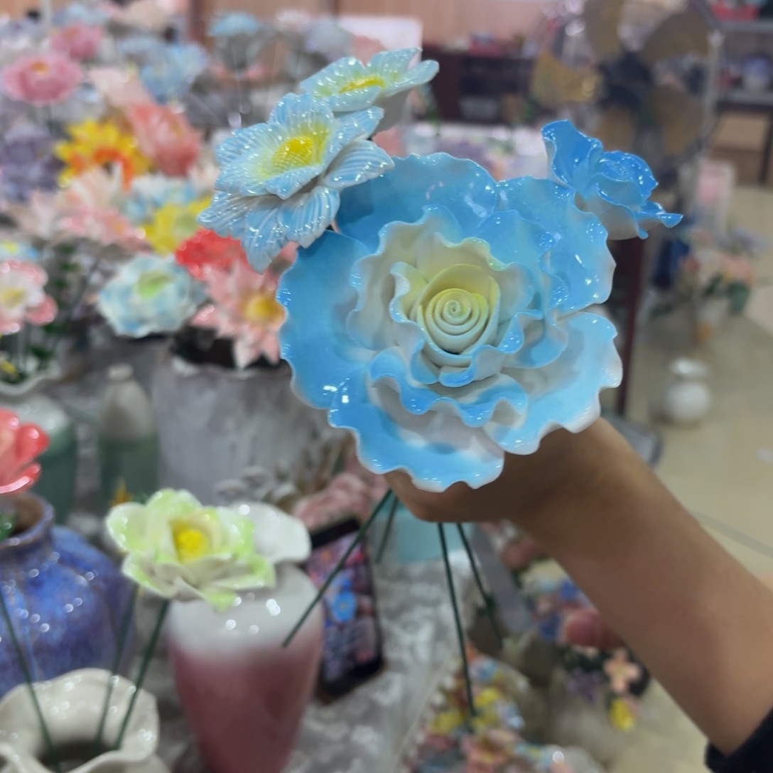 陶瓷花，20发货，退款拉黑