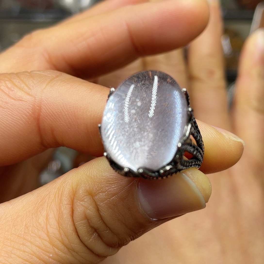 【闪购商品】水晶珠宝半成品银S925镶嵌戒指