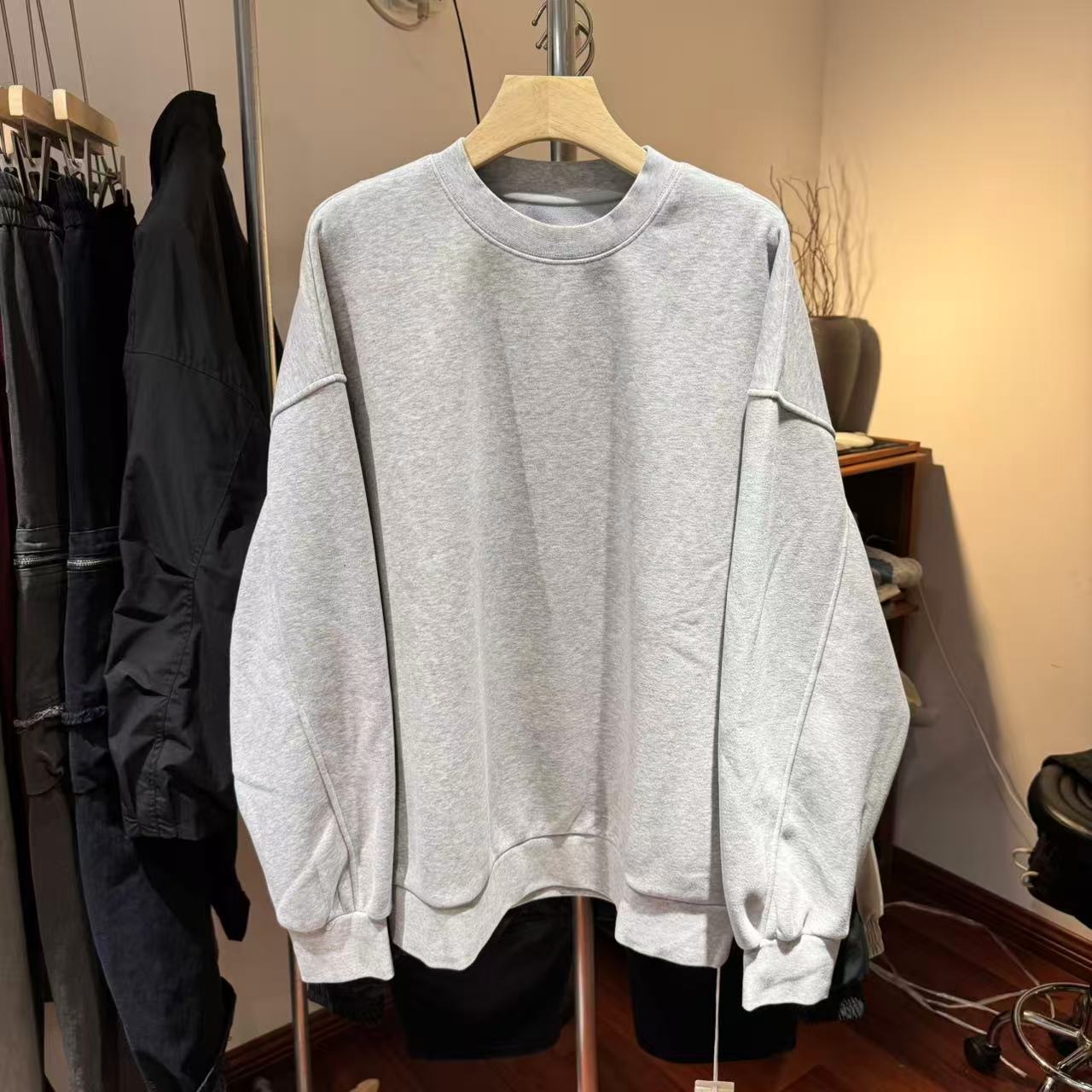 蝙蝠袖加绒宽松版卫衣9210