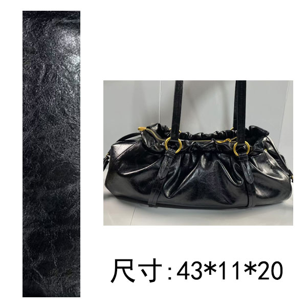 PG263 25新款黑色饺子包单肩斜挎包