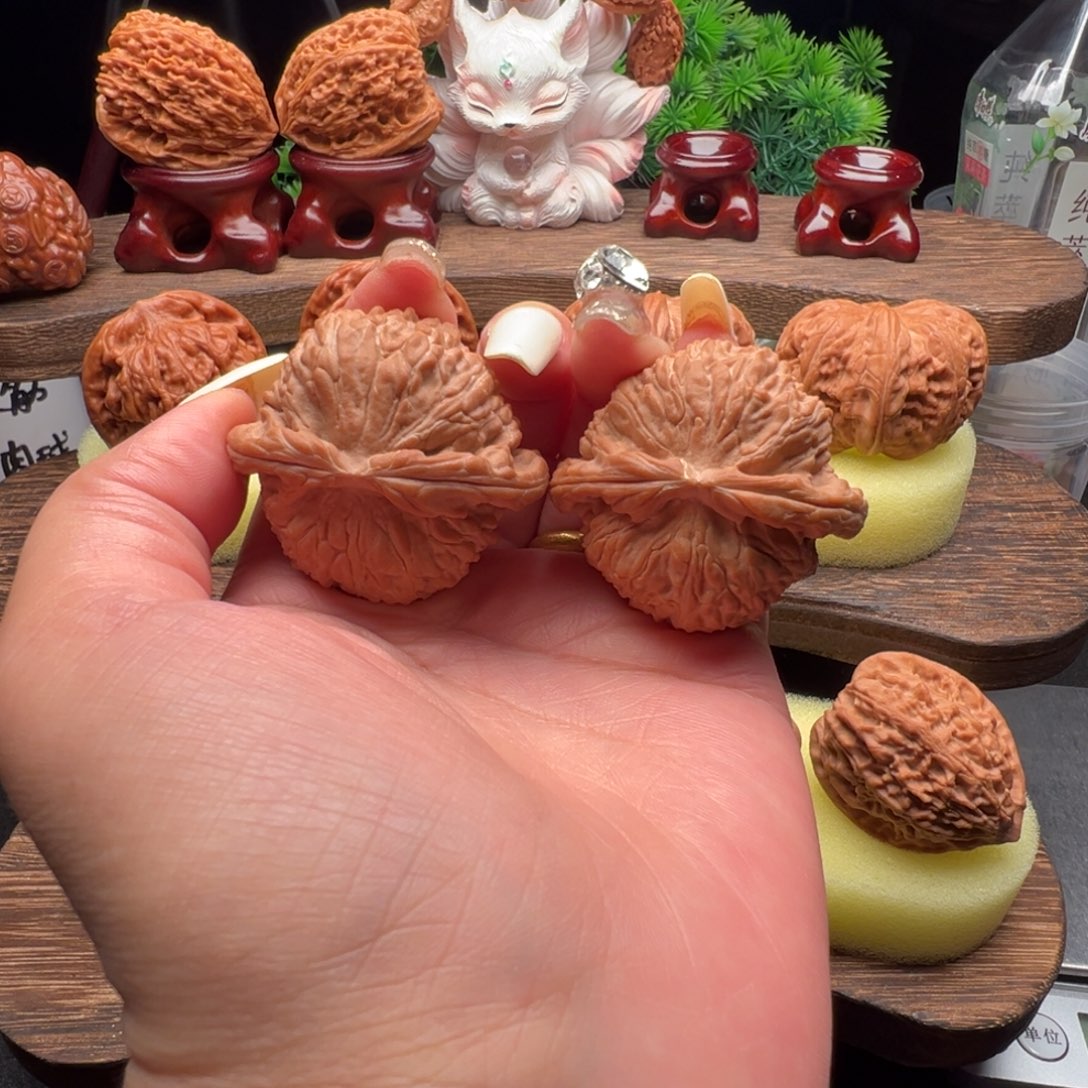 吊坠文玩核桃白狮子43全品
