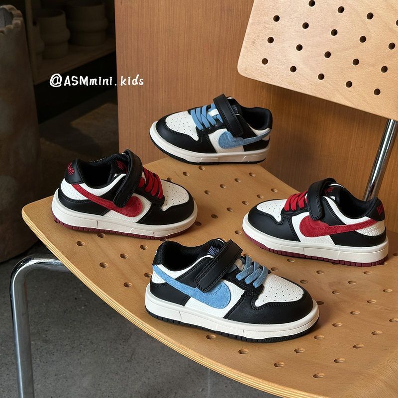 儿童板鞋2025秋季新款男女童休闲潮鞋中大童学生魔术贴运动鞋