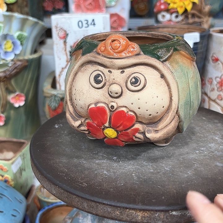 紫砂花盆粗陶材质多肉花盆