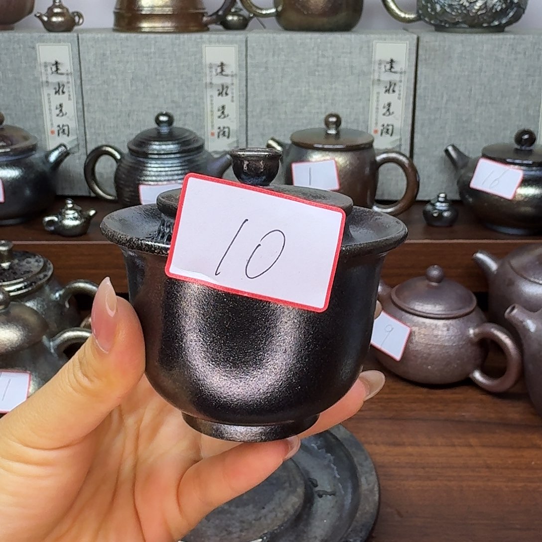 1***栋壶云南建水柴烧手抓盖碗