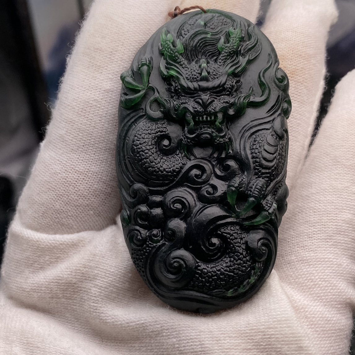墨翠之旅翡翠A货龙牌