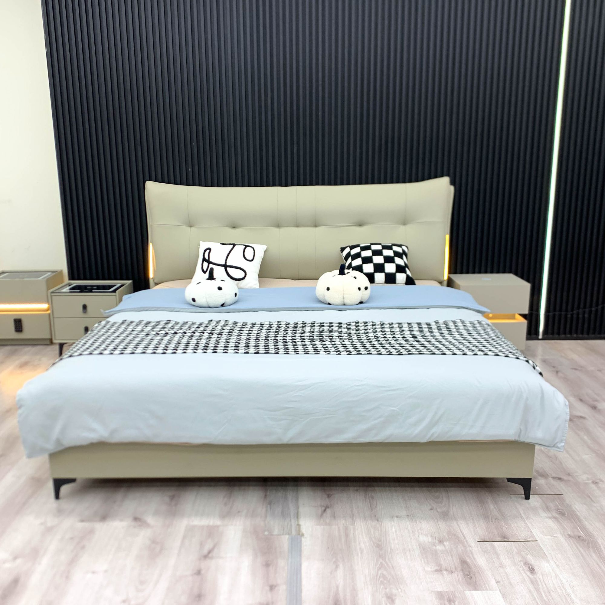 【大吉大利】D201#简约时尚主次卧家用轻奢真皮大床婚床轻奢松弛感