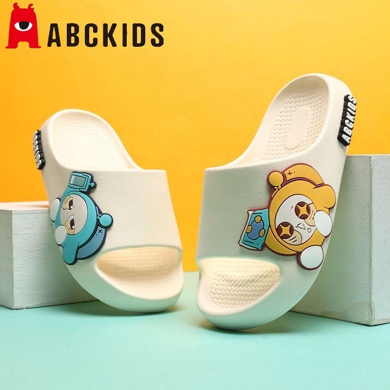 Abckids儿童拖鞋男童蛋仔派对eva凉拖居家户外宝宝一字拖卡通新款