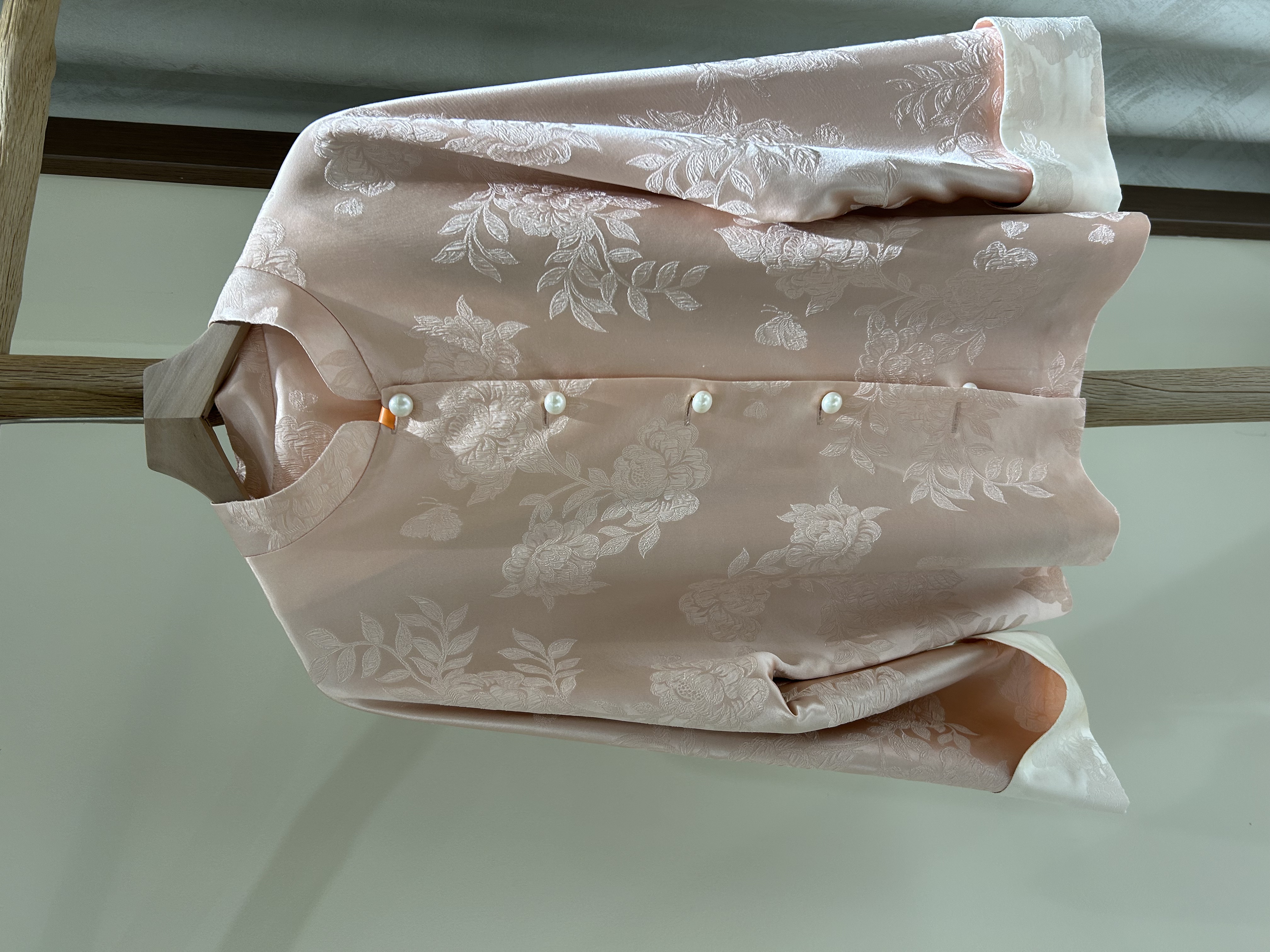 【冠乐皱】100桑蚕丝新中式春秋款上衣（下完单联系客服推荐尺码）