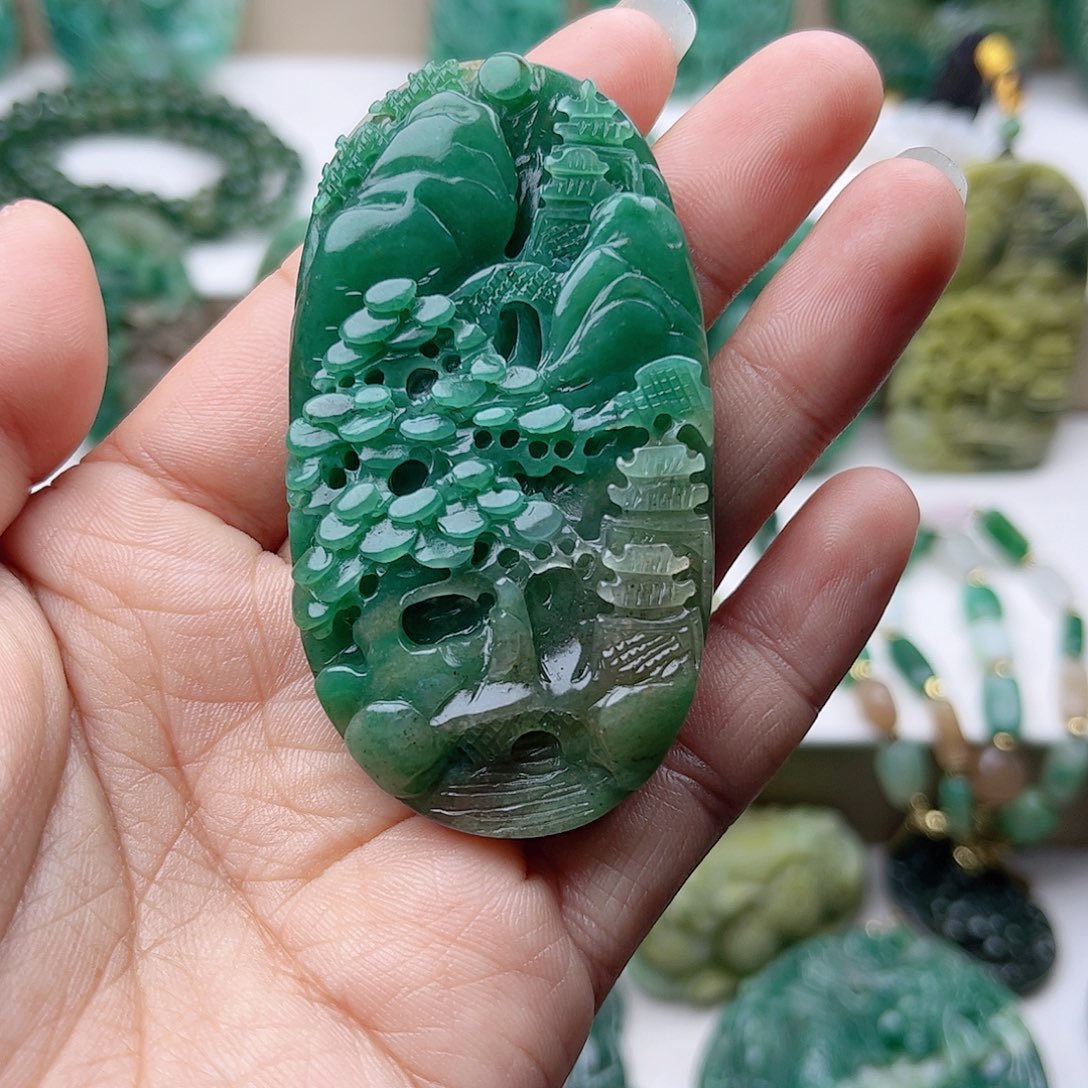 独山玉挂件未镶嵌T***o