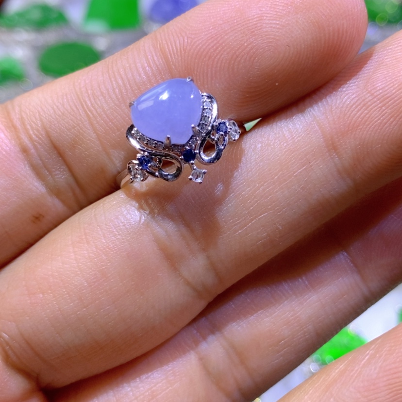 【闪购商品】翡翠挂件18K金镶嵌天然翡翠