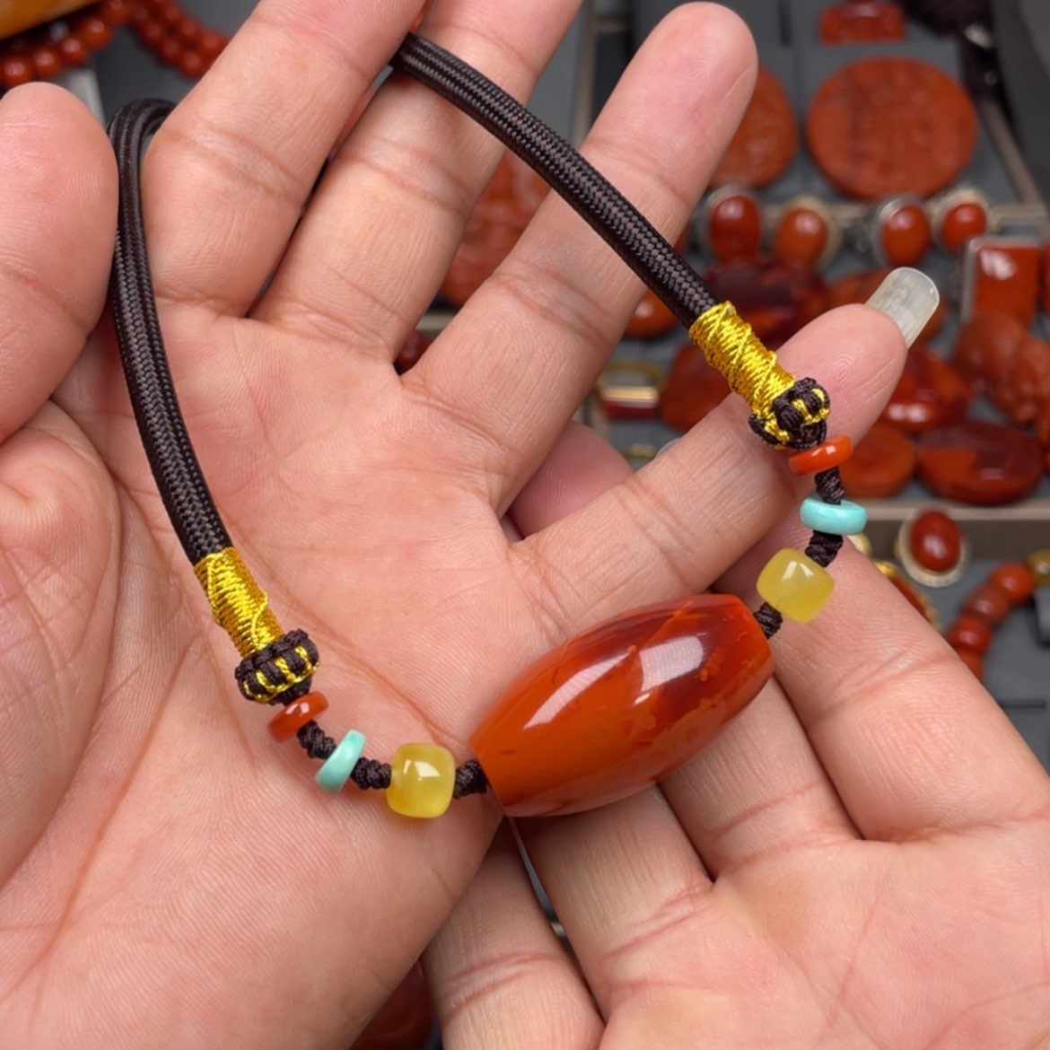 【闪购商品】南红玛瑙珠宝奇石未镶嵌吊坠