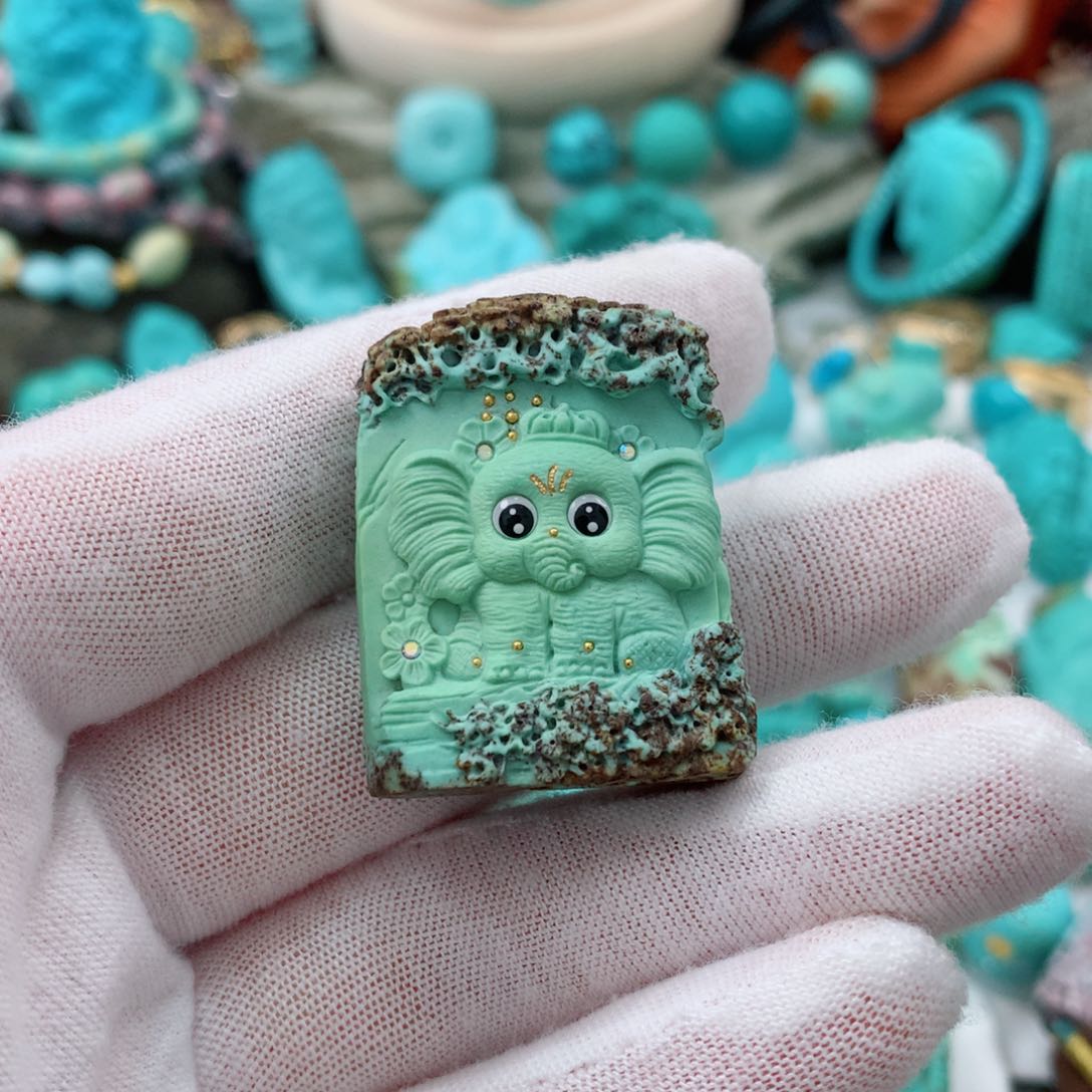 绿松石未镶嵌珠宝半成品