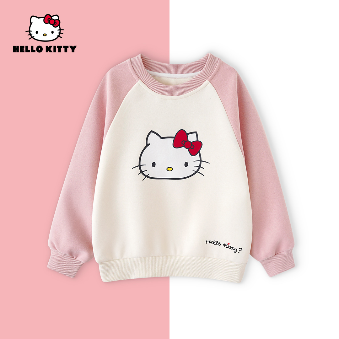 HelloKitty秋季新款女童休闲百搭上衣女宝撞色卫衣AC5323ZC397 KT