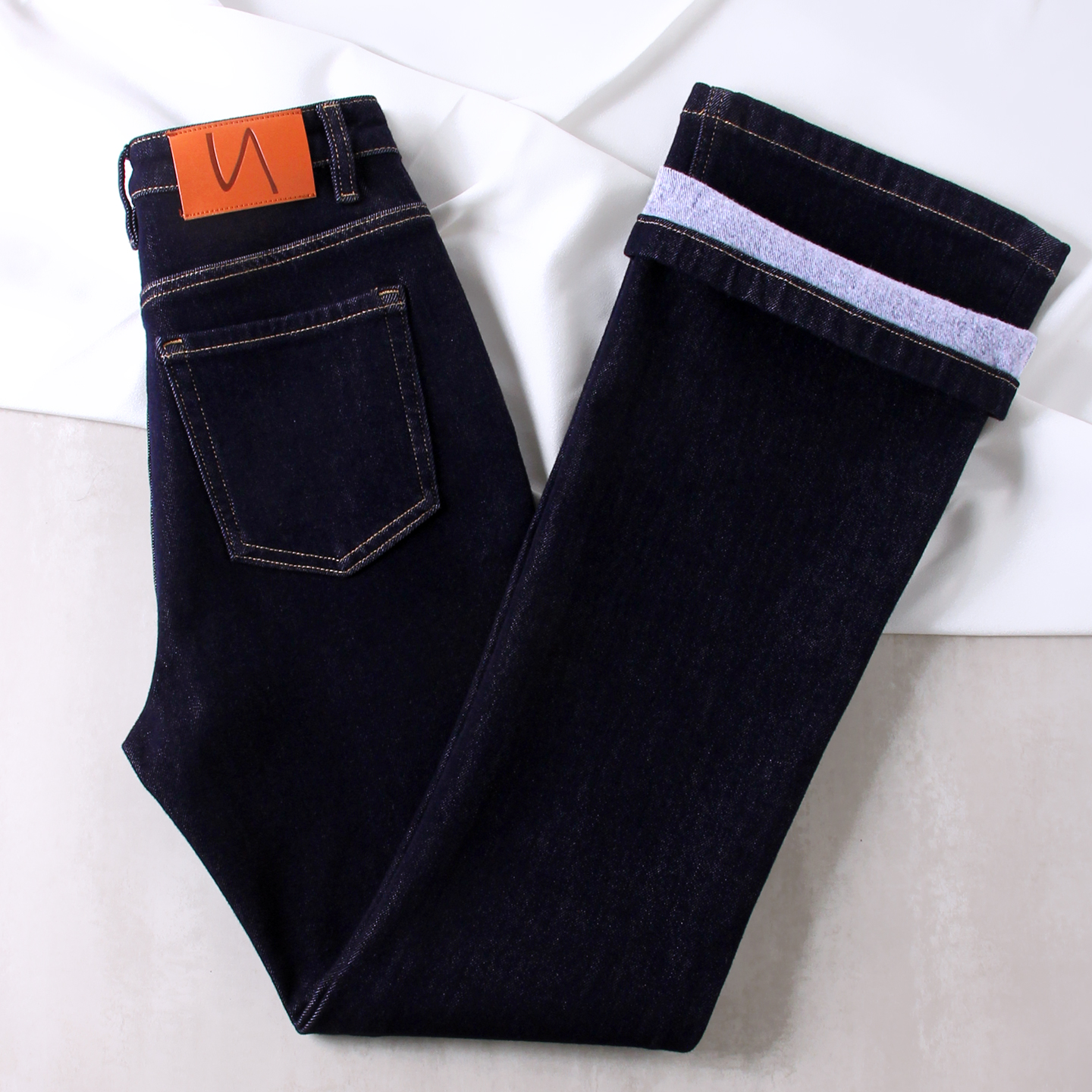 丹宁蓝加绒微喇牛仔裤女高腰弹力2025秋冬款四面弹加厚提臀喇叭裤