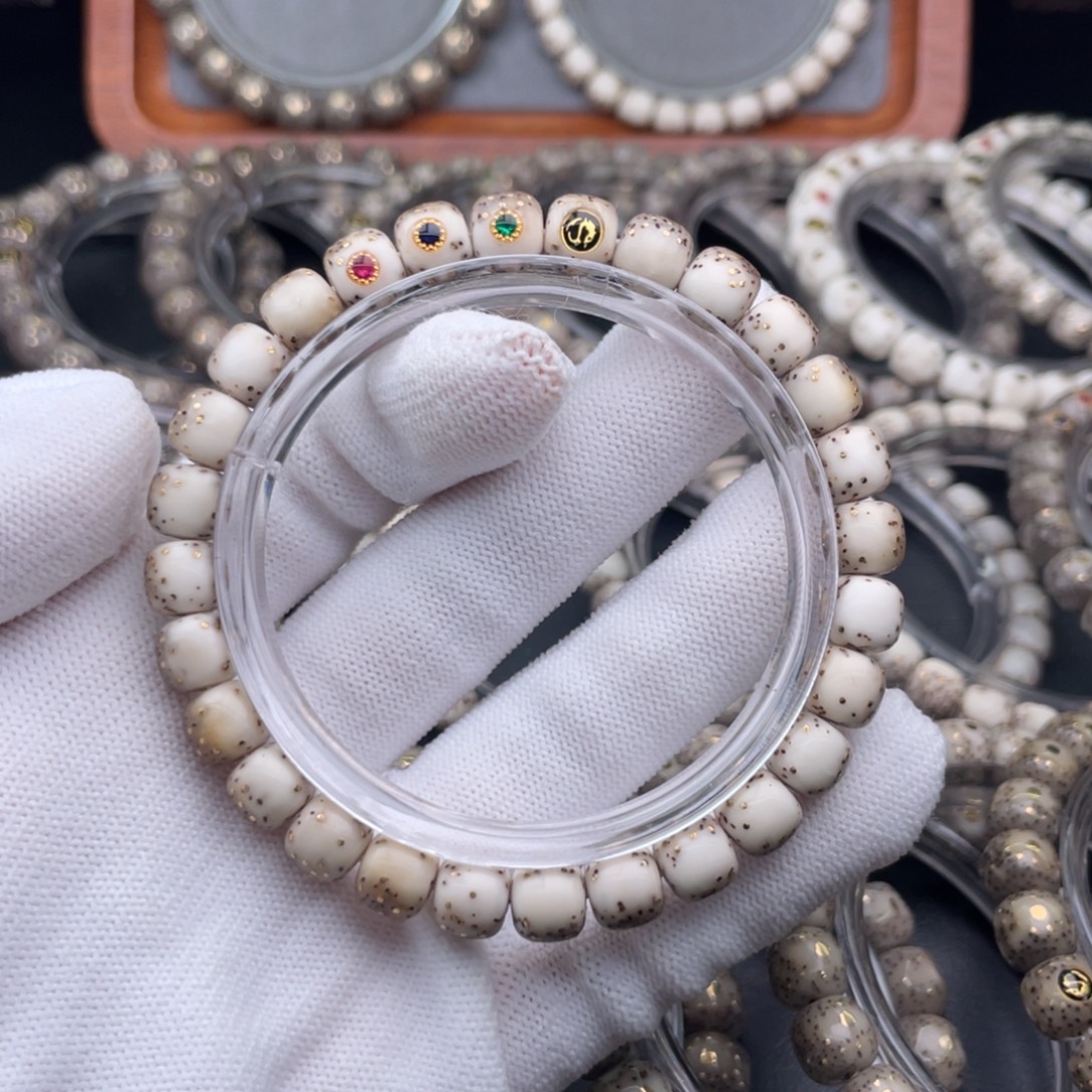 星月菩提手串原生态纯天然千钉老型火烧云