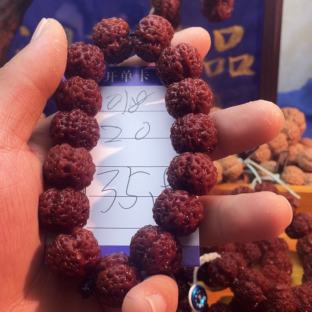 吊坠金刚菩提018。。。20尺超头双龙梅花