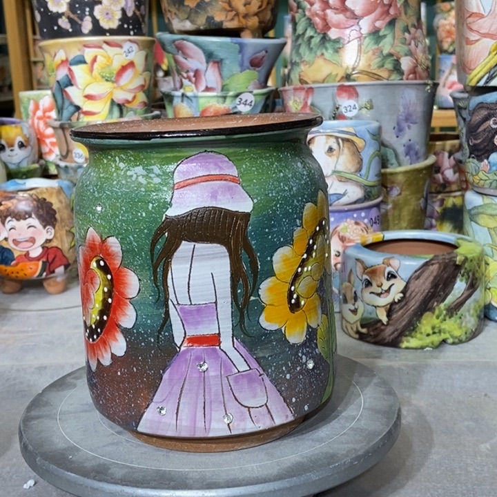 红陶景德镇艺术手绘作品