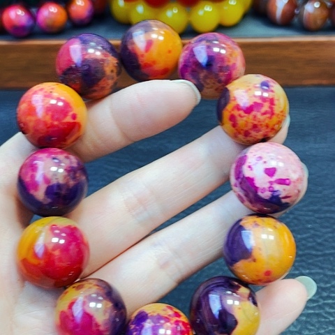 玛瑙/玉髓手链未镶嵌藏红花20