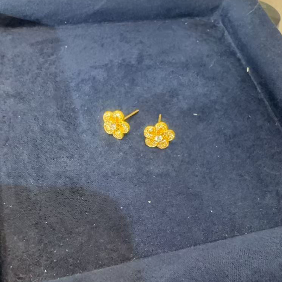 足金精品工艺耳饰