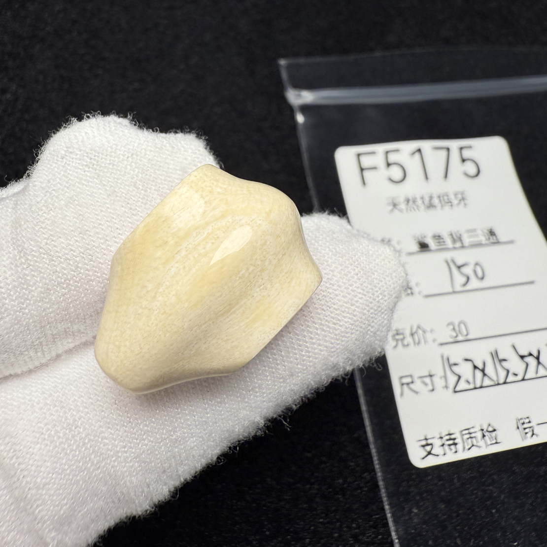 F5175猛犸象牙鲨鱼背一体三通冰料果冻料15.7*15.5*23mm