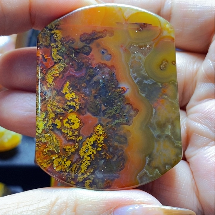 玛瑙/玉髓吊坠(不含链)未镶嵌青**湖