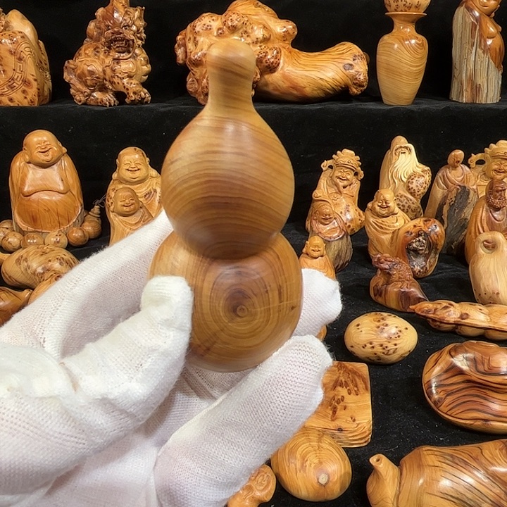 柏木（崖柏）钓*崖柏 手工制作 小胡芦