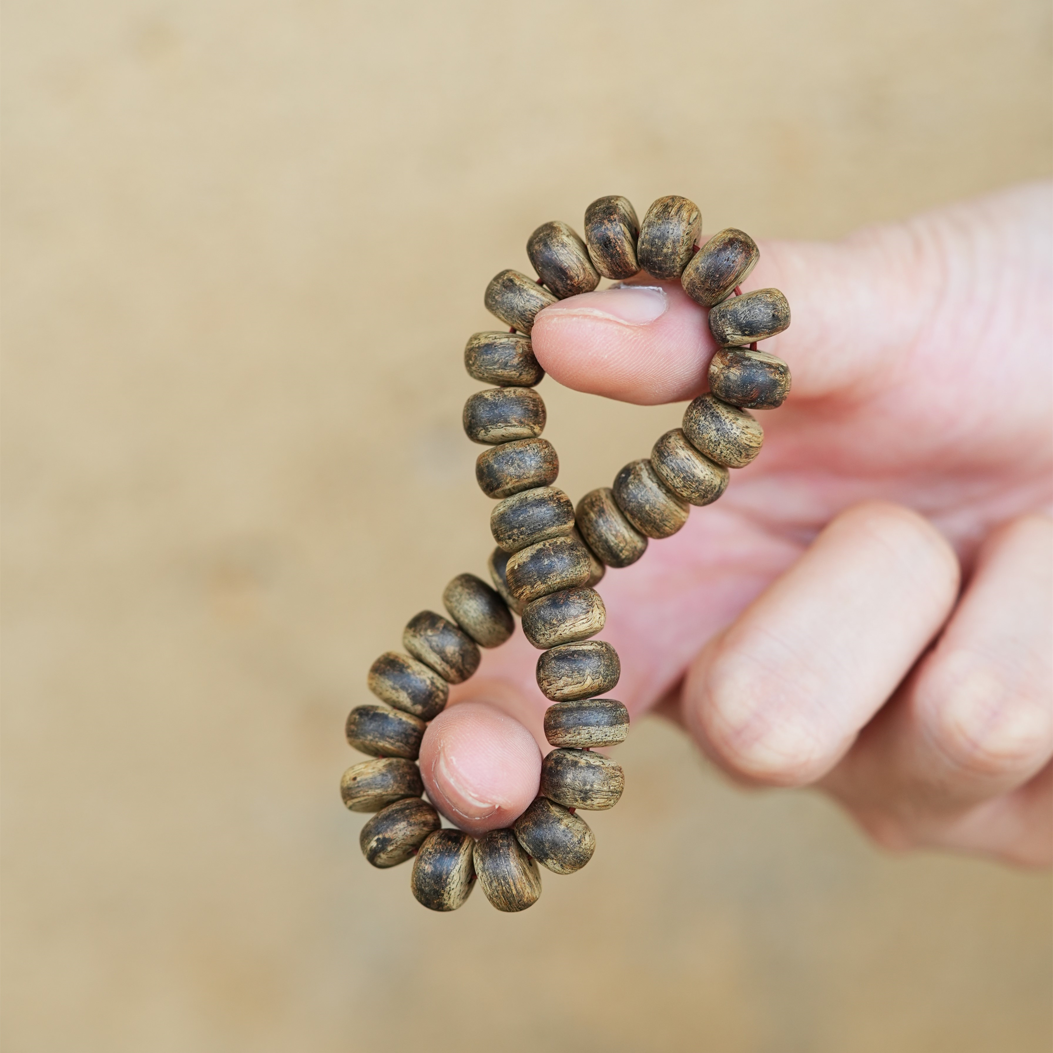 沉香千千说沉香-5*9mm文莱沉水级沉香手串文玩算盘珠保真天然