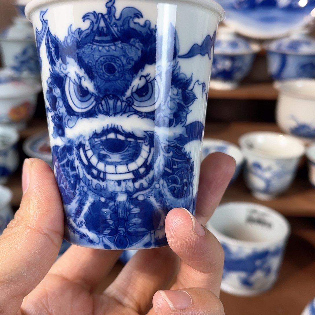 拾藝致物醒狮直口可乐杯