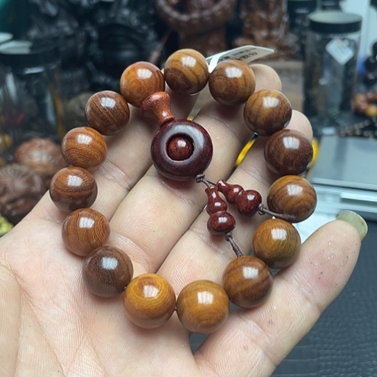 非洲檀香手串/手链火焰纹黄花梨15