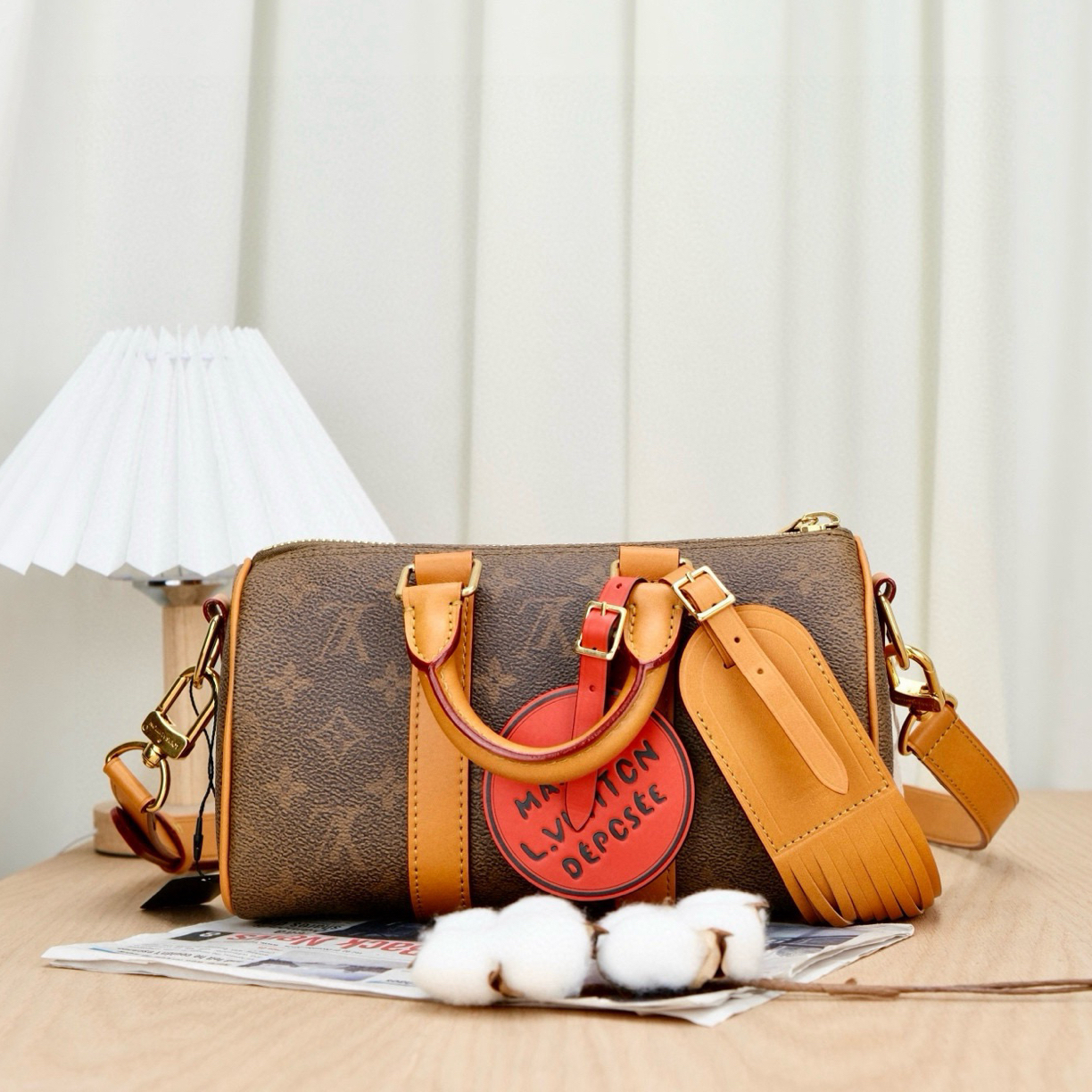 99新 LouisVuitton/路易威登 8611  LV 西部牛仔keepall 25斜挎包