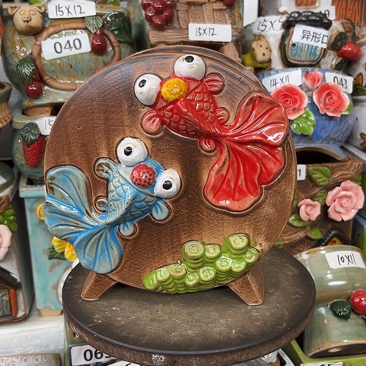 紫砂花盆粗陶材质多肉花盆