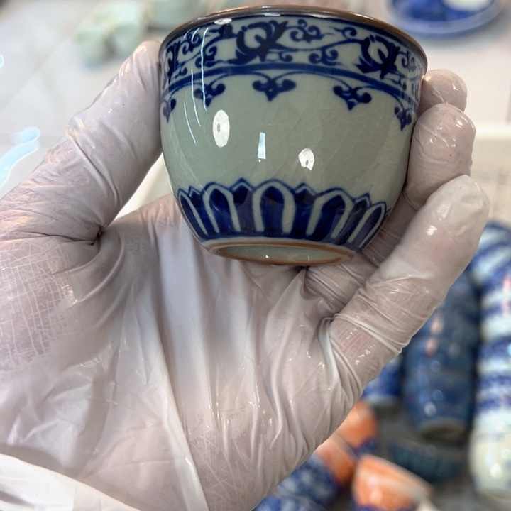 瓷片淘泥宝相刚杯客杯