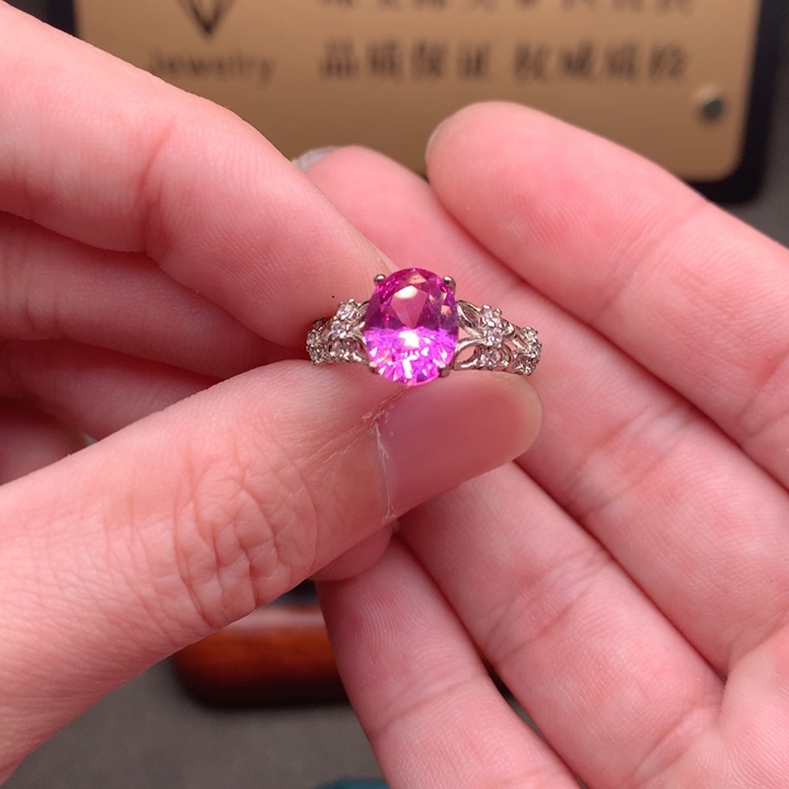 银S925镶嵌彩色蓝宝石戒指