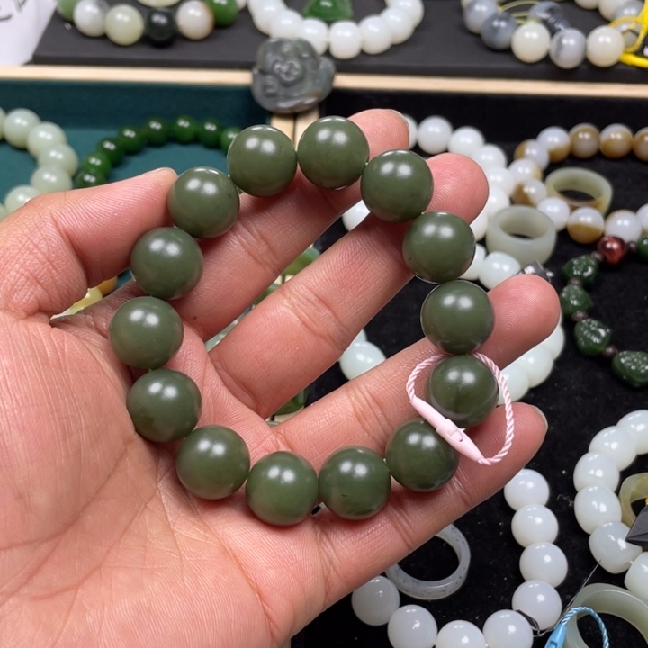 和田玉手串未镶嵌糯****吃