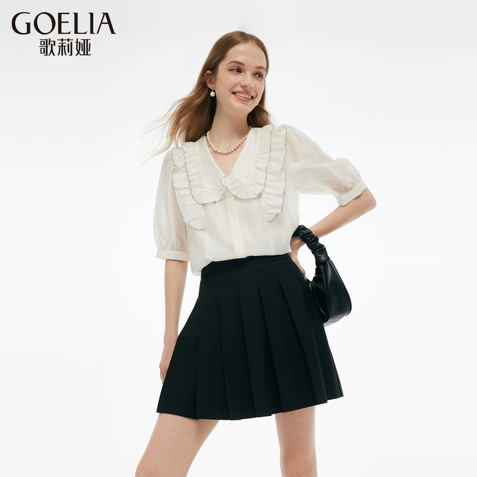 【首降】歌莉娅 夏季新品  天丝混纺衬衫配吊带衫1E5R3B190