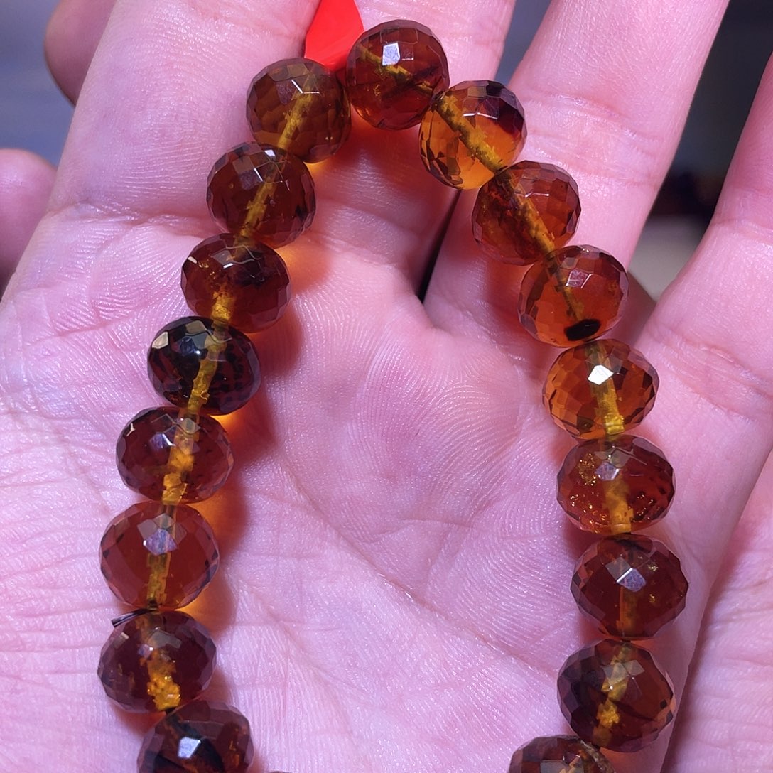 琥珀未镶嵌裸石10+抚顺琥珀手串
