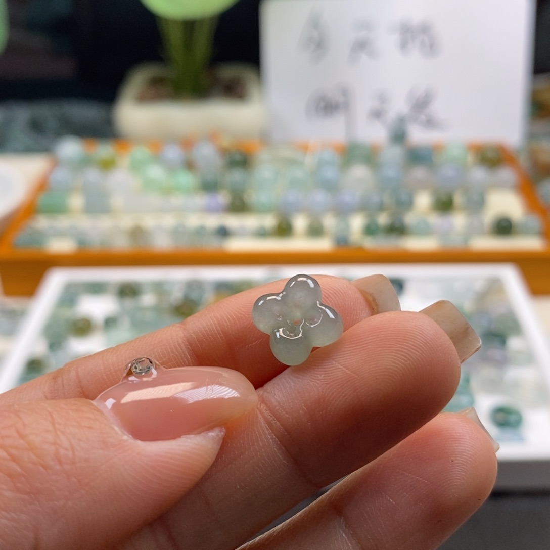 翡翠散珠天然植物桂花珠9+