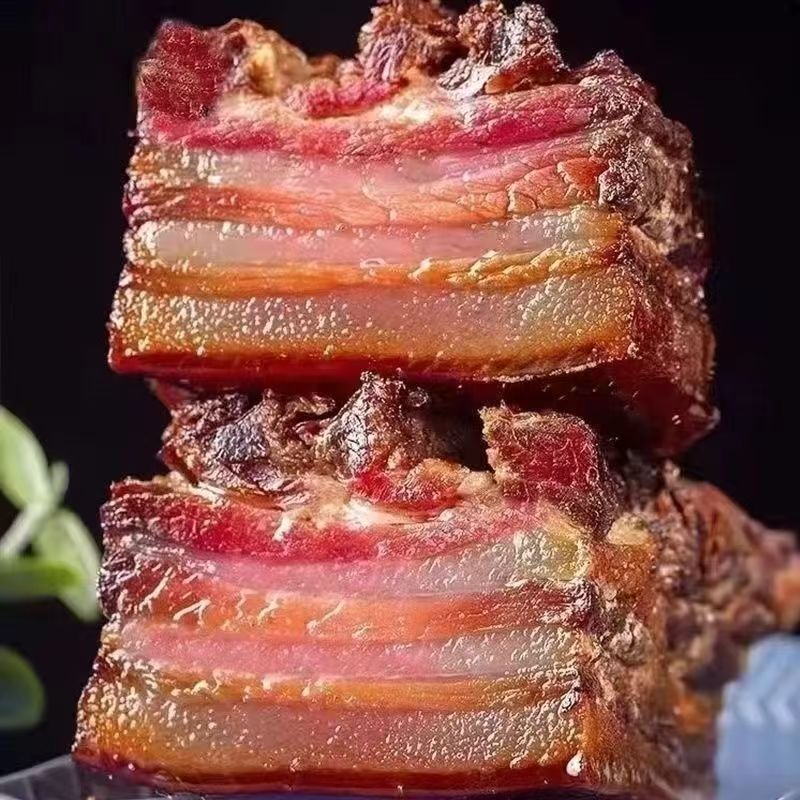 《腊肉现称》湖南农家烟熏土猪腊肉重量和价格重量等现称为准