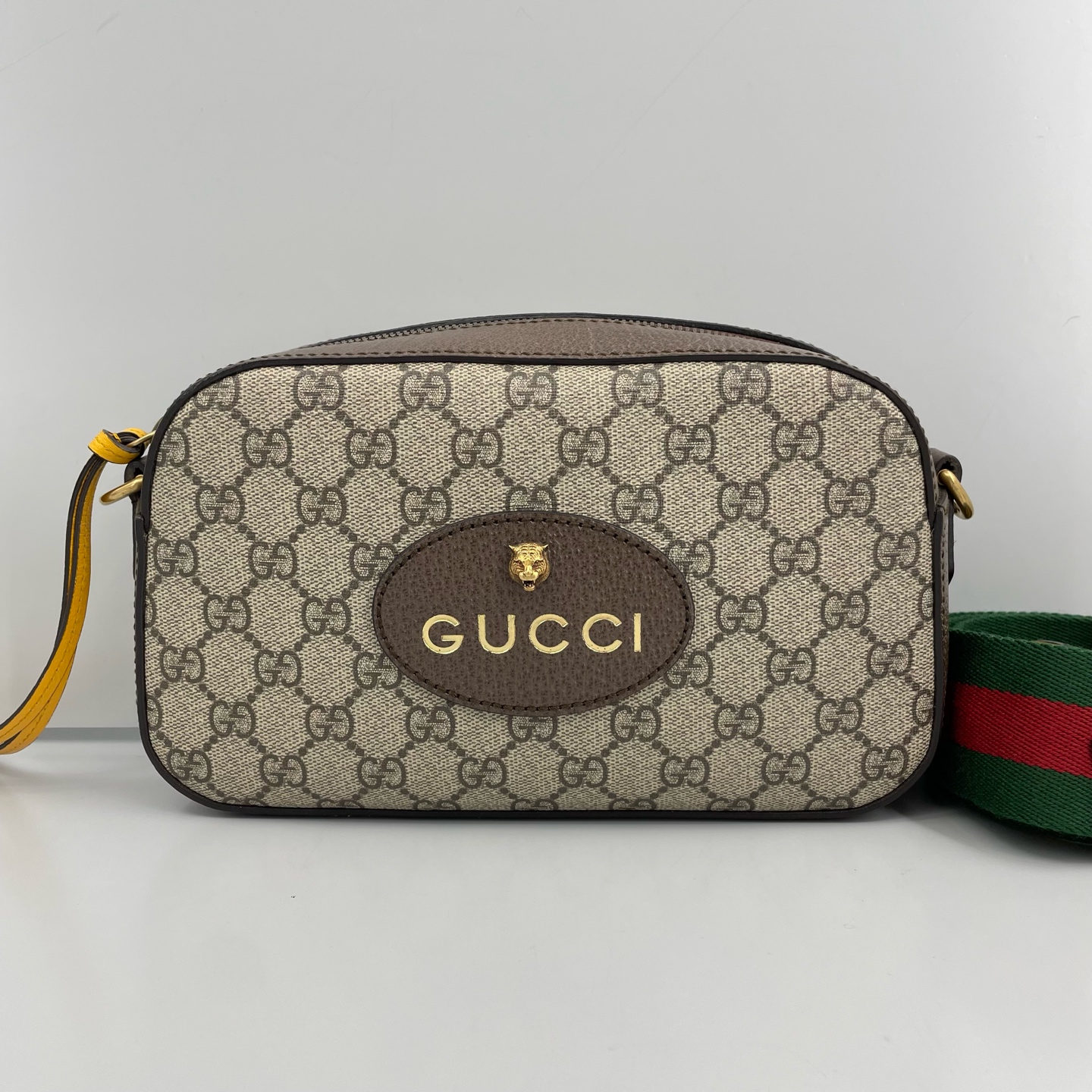 95新 GUCCI/古驰 优选/NeoVintage老花虎头相机包黑标033/24×14×7