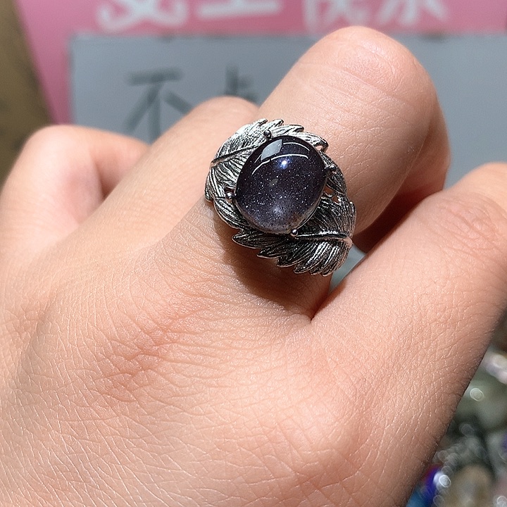 水晶戒指银S925镶嵌水晶好****）