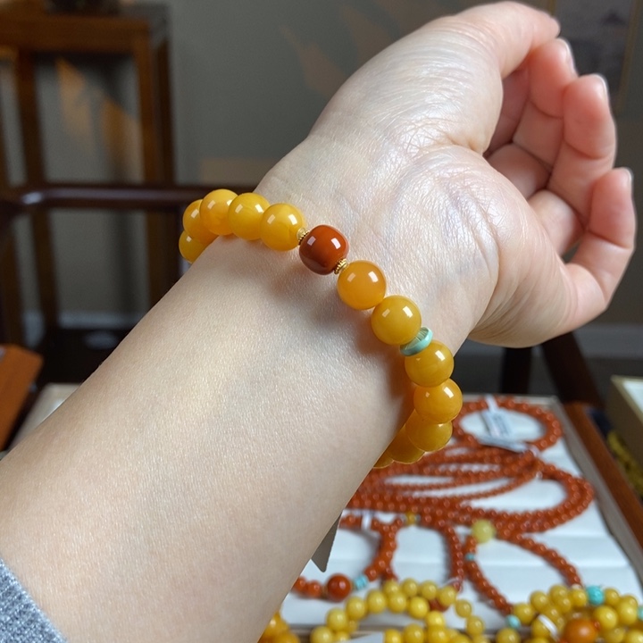 琥珀手链未镶嵌蜜蜡手串9