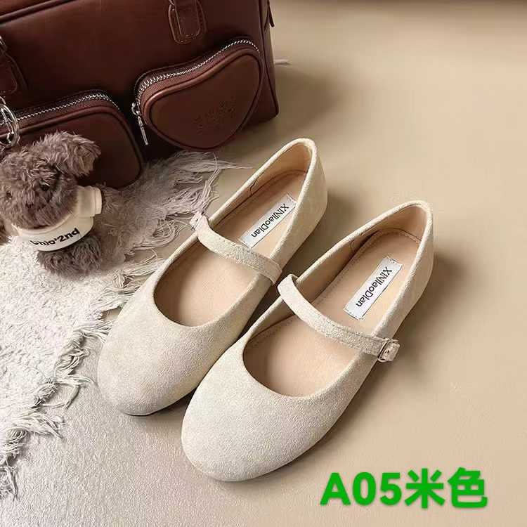 A05平底中口玛丽珍鞋韩版平跟单鞋时尚女鞋时髦小姨风