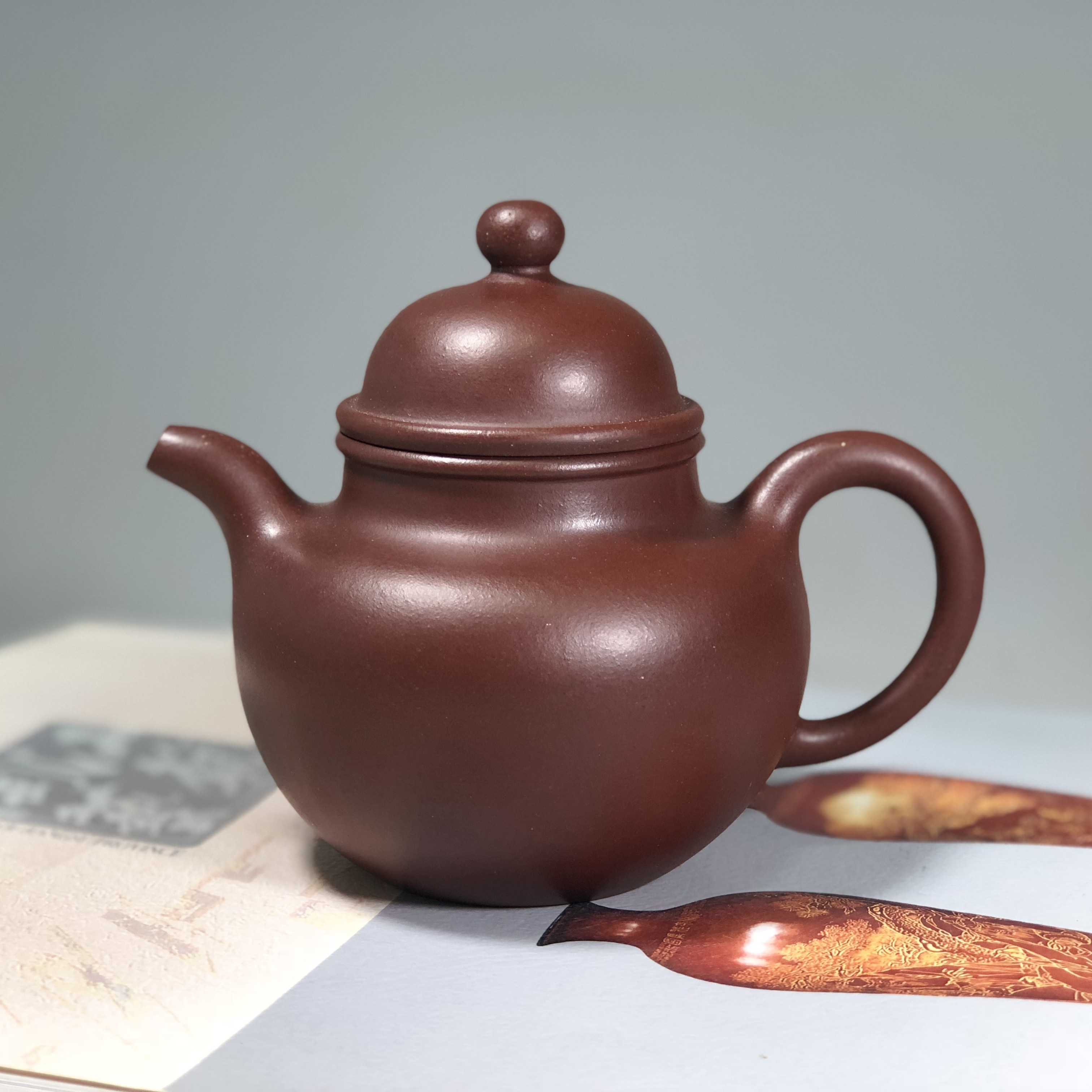  龙窑茗 掇球 老紫泥原矿手工精工紫砂壶家用泡茶茶具
