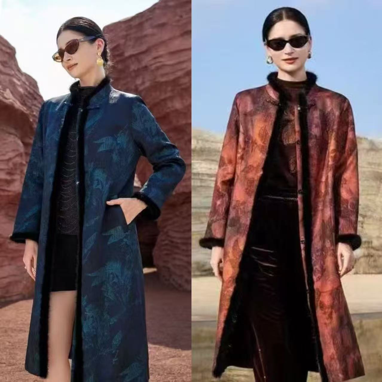 53133款时尚百搭修身显瘦高端大气立领大衣