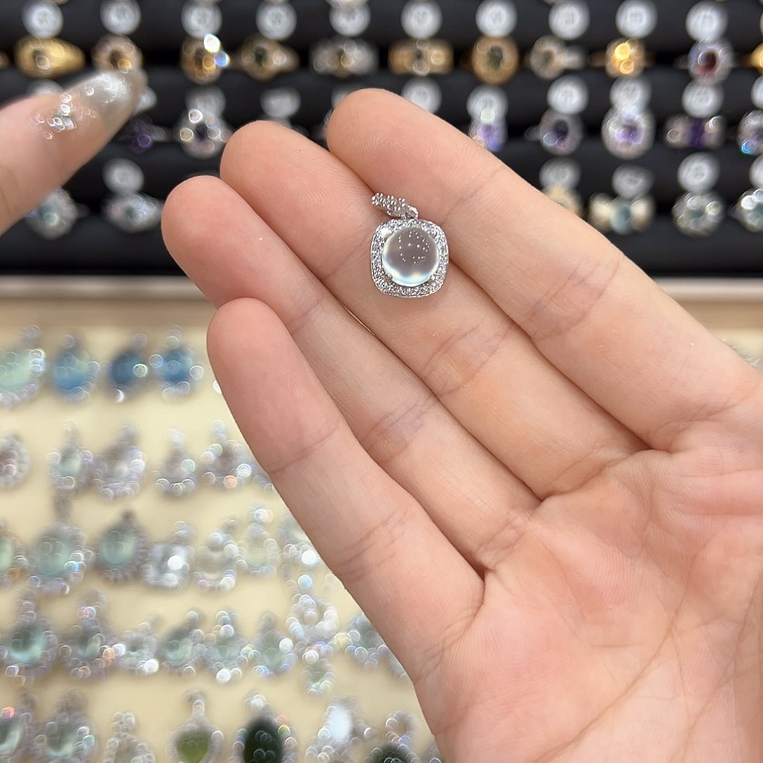 蛇纹石玉银S925镶嵌饰品·****h