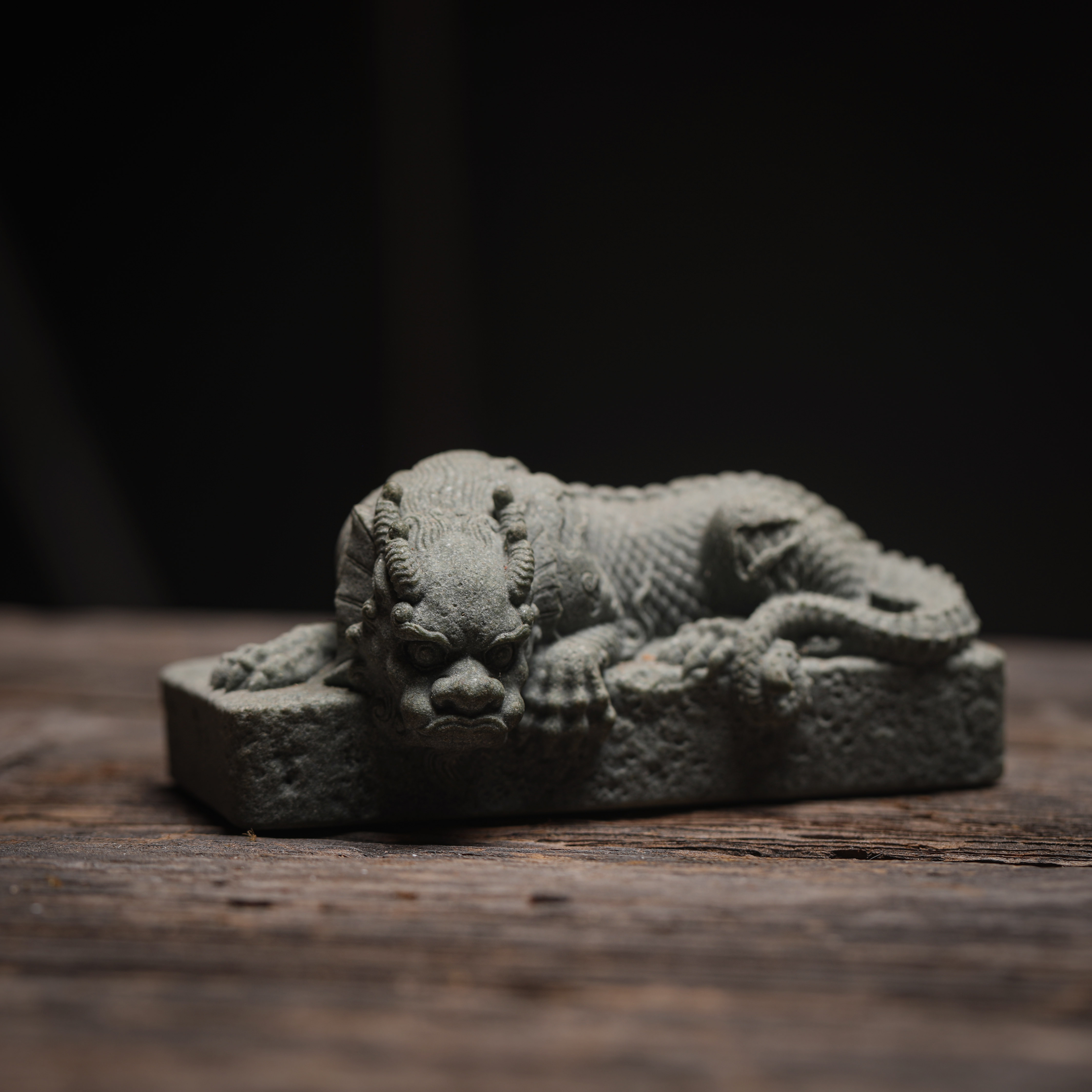 青砂石 镇水兽茶空间茶宠摆件 盆景装饰品 家居日用文玩摆件