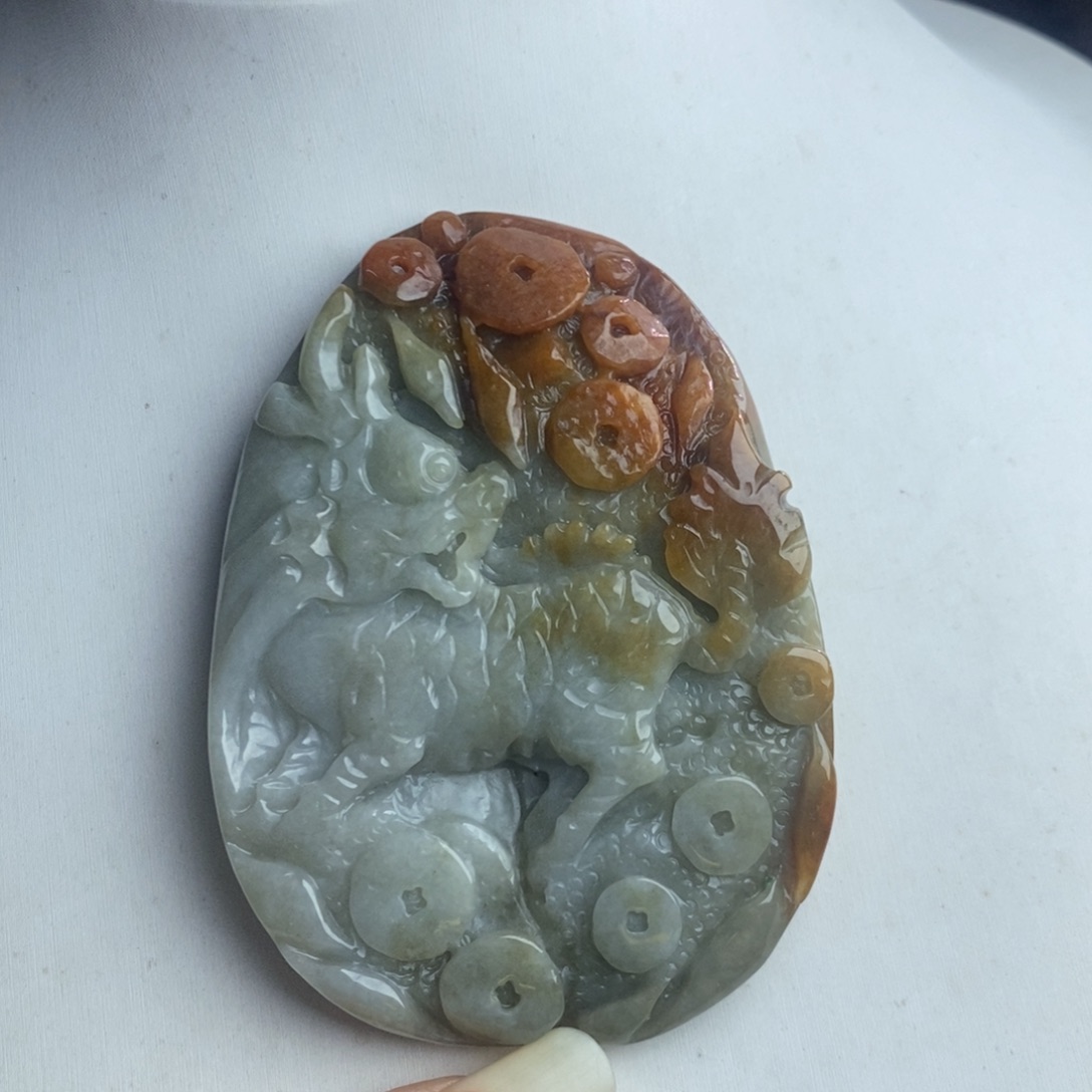 未镶嵌挂件翡翠麒麟