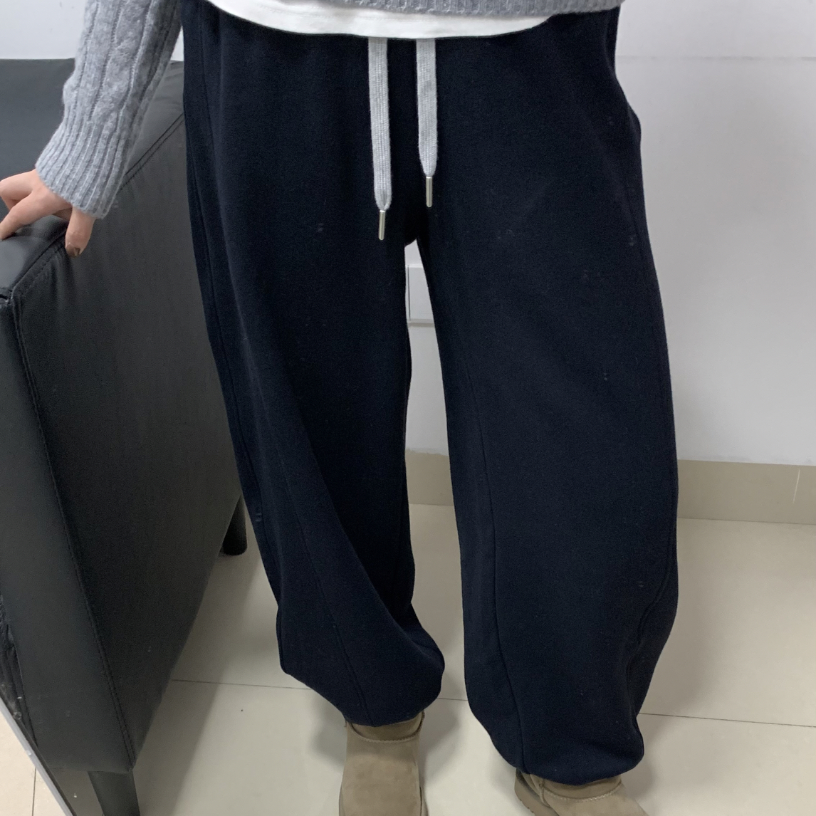 加绒卫裤束脚直筒过冬
