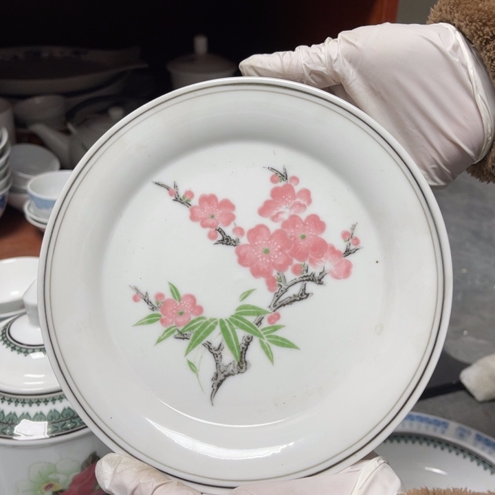 陶瓷醴陵釉下印花17.8cm